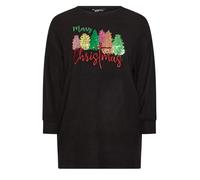 Yours Curve Sequin 'Merry Christmas' Novelty Jumper - Women's - Plus Size Curve