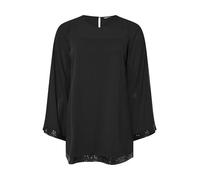 Yours Curve Sequin Panel Flare Tunic Top - Women's - Plus Size Curve Black