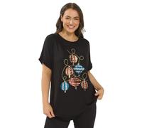 Yours Curve Sequin Present Christmas Tree Novelty T-Shirt - Women's - Plus Size Curve
