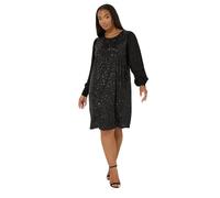 Yours Curve Sequin Swing Dress - Women's - Plus Size Curve Black