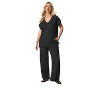 Yours Curve Set Bubble Textured Top & Trousers - Women's - Plus Size Curve