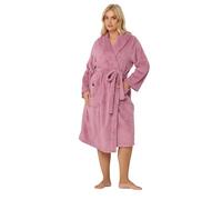 Yours Curve Shawl Collar Fluffy Dressing Gown - Women's - Plus Size Curve