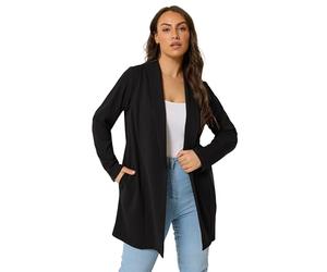 Yours Curve Shawl Collar Scuba Blazer - Women's - Plus Size Curve Black