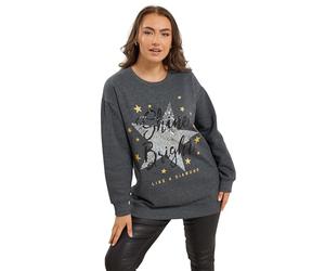 Yours Curve 'Shine Bright' Star Sequin Embellished Sweatshirt - Women's - Plus Size Curve