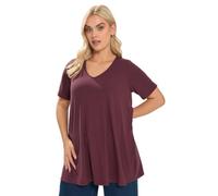 Yours Curve Red Ribbed Swing Top - Women's - Plus Size Curve