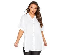Yours Curve Short Sleeve Shirt - Women's - Plus Size Curve White