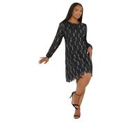 Yours Curve & Silver Lace Scallop Hem Mini Dress - Women's - Plus Size Curve