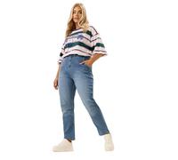Yours Curve Slim Barrel Jeans - Women's - Plus Size Curve Mid Blue