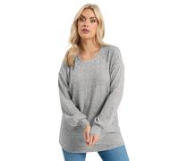 Yours Curve Soft Touch Jumper - Women's - Plus Size Curve Grey