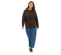 Yours Women's Soft Knitted Jumper in Chocolate | Size: 26/28