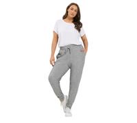 Yours Women's Soft Touch Ribbed Joggers in Grey | Size: 26-28 Yours Grey 26-28