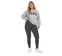 Yours Curve Soft Touch Stretch Leggings - Women's - Plus Size Curve Grey