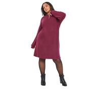 Yours Curve Soft Touch Zip Jumper Dress - Women's - Plus Size Curve Dark Pink