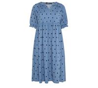 Yours Curve Spot Maxi Dress - Women's - Plus Size Curve Blue