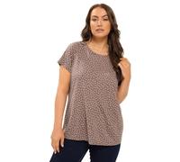 Yours Curve Spot Print Short Sleeve Top - Women's - Plus Size Curve