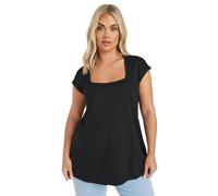 Yours Curve Square Neck Heavyweight Top - Women's - Plus Size Curve Black