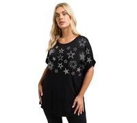 Yours Curve Star Stud Embellished T-Shirt - Women's - Plus Size Curve Black