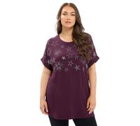 Stud Embellished T-Shirt Yours Purple 22-24