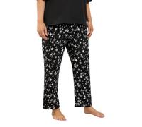 Yours Women's Star Wide Leg Pyjama Trousers in Black | Size: 22-24 Yours Black 22-24