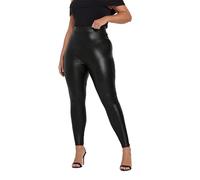 Yours Curve Stretch Coated Leggings - Women's - Plus Size Curve Black