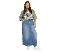 Yours Curve Stretch Denim Maxi Skirt - Women's - Plus Size Curve