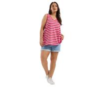 Stripe V-Neck Vest Top Yours Pink 22-24