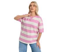 Yours Curve Stripe Heavyweight T-Shirt - Women's - Plus Size Curve