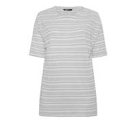 Yours Curve Stripe Oversized Top - Women's - Plus Size Curve White
