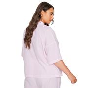 Yours Curve Stripe Pyjama Shirt - Women's - Plus Size Curve Pink