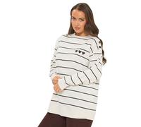 Yours Curve Stripe Sweatshirt - Women's - Plus Size Curve