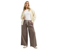 Yours Curve Stripe Wide Leg Trousers - Women's - Plus Size Curve