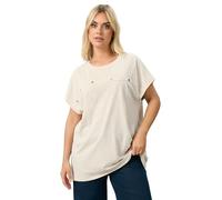 Yours Curve Stud Grown-On Sleeve T-Shirt - Women's - Plus Size Curve