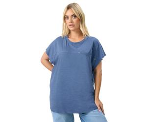 Yours Curve Stud Grown-On Sleeve T-Shirt - Women's - Plus Size Curve