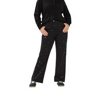 Yours Curve Studded Wide Leg Jeans - Women's - Plus Size Curve Black
