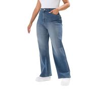 Yours Women's Studded Wide Leg Jeans in Blue | Size: 26 Yours Blue 26