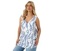 Yours Curve Swirl Cami Vest Top - Women's - Plus Size Curve White