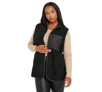 Yours Curve Teddy Fleece Pocket Gilet - Women's - Plus Size Curve