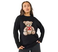 Yours Curve Teddy Knitted Jumper - Women's - Plus Size Curve Black
