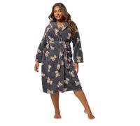 Yours Curve Teddy Shawl Collar Fluffy Dressing Gown - Women's - Plus Size Curve