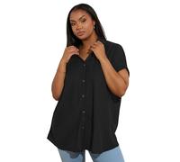 Yours Curve Textured Boxy Shirt - Women's - Plus Size Curve Black