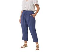 Yours Curve Textured Crop Trousers - Women's - Plus Size Curve