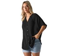 Yours Curve Textured Dobby Blouse - Women's - Plus Size Curve Black