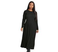 Yours Curve Textured Flared Maxi Dress - Women's - Plus Size Curve Black