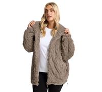 Yours Curve Textured Fleece Jacket - Women's - Plus Size Curve