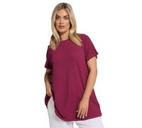 Yours Curve Textured Swing Top - Women's - Plus Size Curve Dark Pink