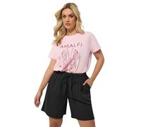 Yours Curve Textured Woven Shorts - Women's - Plus Size Curve Black