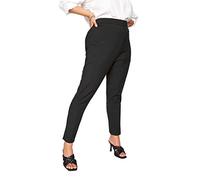 Yours Curve The Elasticated Tapered Stretch Trousers - Women's - Plus Size Curve Black