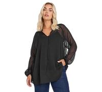 Yours Curve Tie Neck Dobby Blouse - Women's - Plus Size Curve