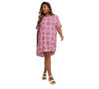 Yours Curve Tile Print Shift Dress - Women's - Plus Size Curve Pink