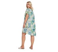 Yours Curve Tile Print Tunic Dress - Women's - Plus Size Curve Green